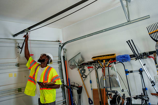 Professional Garage Door Panel Replacement technician working in Duncan, OK